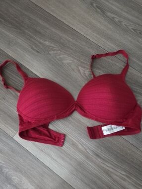 Warner's Deep Red Padded Underwire Bra